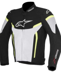 ALPINESTARS T-GP PLUS R V2 AIR JACKETS: Black / White / Fluorescent Yellow