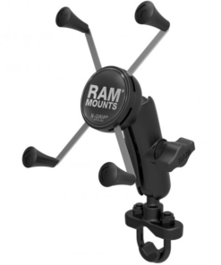 RAM HANDLEBAR RAIL MOUNT WITH ZINC COATED U-BOLT BASE - X-GRIP: 5.5 inches