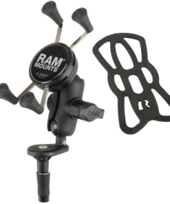 RAM MOUNT SET FORK STEM WITH SHORT DOUBLE SOCKET ARM & UNIVERSAL X-GRIP 7U