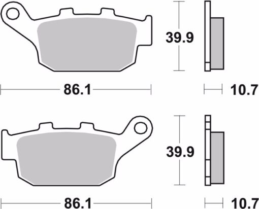 BREMBO REAR BRAKE PADS 07HO27.SP: Triumph - Image 2