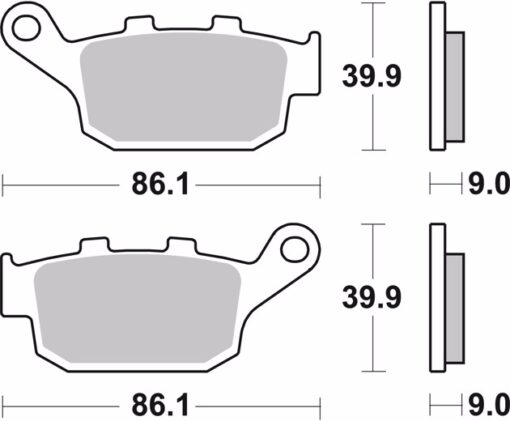 BREMBO REAR BRAKE PADS 07HO53.CC: Honda, Kawasaki Bikes - Image 3