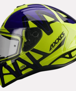 AXXIS DRAKEN DEKERS GLOSS HELMETS: Blue / Fluorescent Yellow