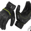 RYNOX TORNADO PRO 3 MOTOSPORTS GLOVES: Black / Flur / Hi-Viz Green