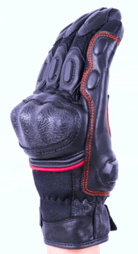 RYNOX TORNADO PRO 3 MOTOSPORTS GLOVES: Black / Red