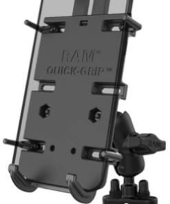 RAM QUICK-GRIP XL PHONE MOUNT WITH HANDLEBAR U-BOLT BASE: 6.2 inches