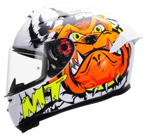 MT HUMMER NERON C4 GLOSS HELMETS: Fluorescent Orange