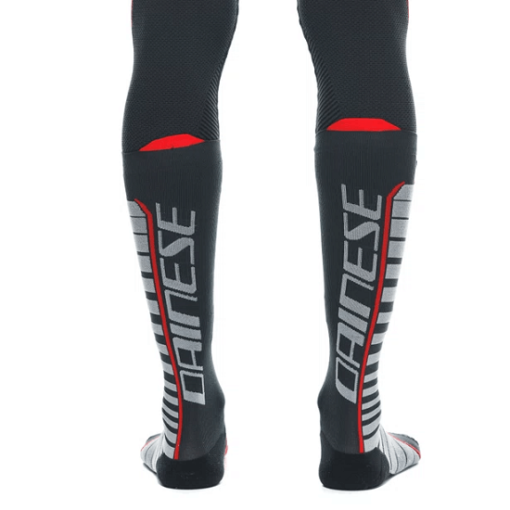 DAINESE THERMO LONG SOCKS: Black / Red - Image 2